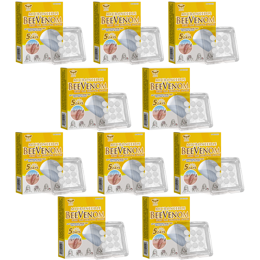 🐝🌿 GFOUK® Bee Venom MicroNeedle Botanic Skin Tag Removal Patch 🇬🇧 Made in the UK