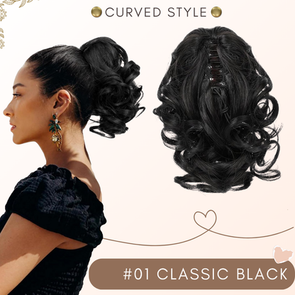 flysmus® Short Ponytail Hair Extension Claw Clip 🇬🇧 Made in UK