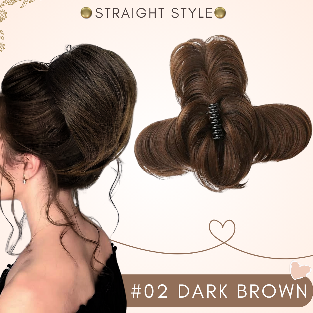 flysmus® Short Ponytail Hair Extension Claw Clip 🇬🇧 Made in UK