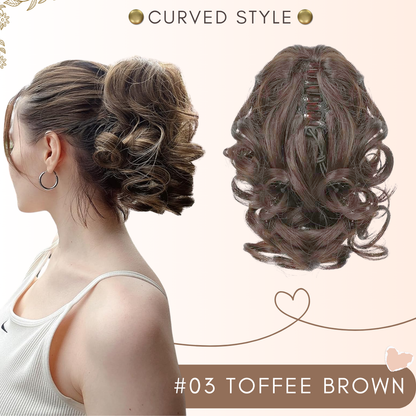 flysmus® Short Ponytail Hair Extension Claw Clip 🇬🇧 Made in UK