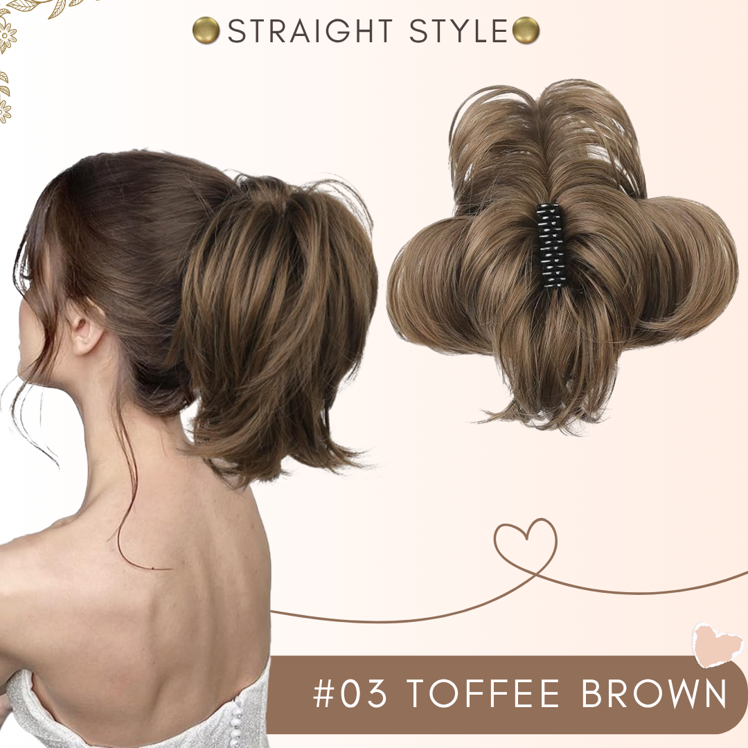 flysmus® Short Ponytail Hair Extension Claw Clip 🇬🇧 Made in UK