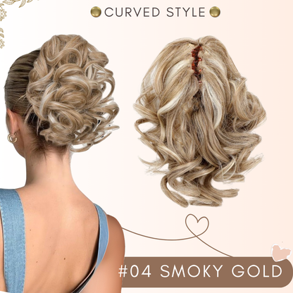 flysmus® Short Ponytail Hair Extension Claw Clip 🇬🇧 Made in UK