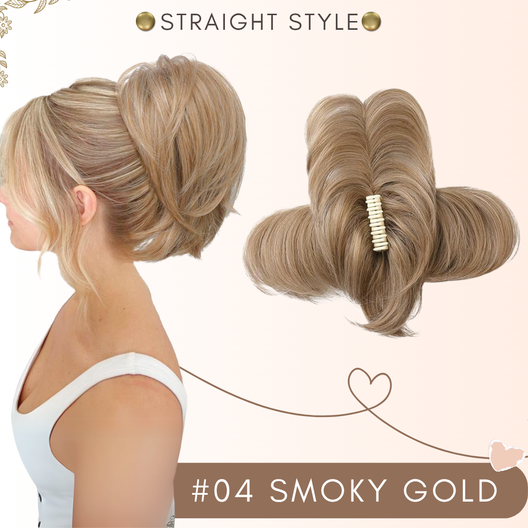 flysmus® Short Ponytail Hair Extension Claw Clip 🇬🇧 Made in UK