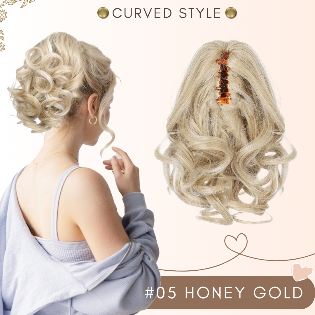 flysmus® Short Ponytail Hair Extension Claw Clip 🇬🇧 Made in UK