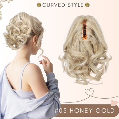 flysmus® Short Ponytail Hair Extension Claw Clip 🇬🇧 Made in UK
