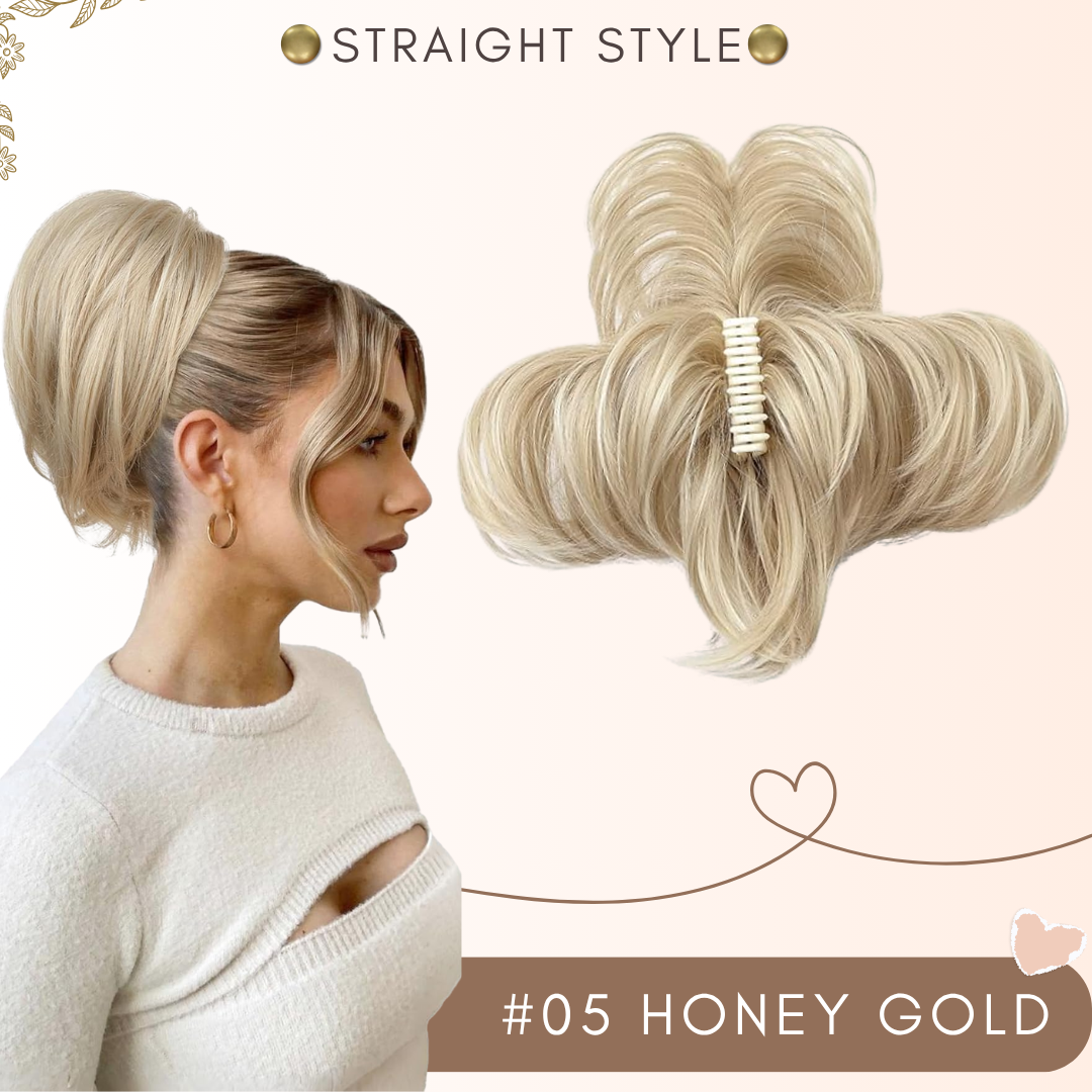 flysmus® Short Ponytail Hair Extension Claw Clip 🇬🇧 Made in UK