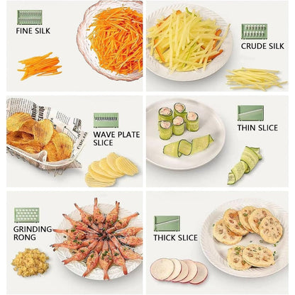 GFOUK® 6-in-1 SafePrep Mandoline Slicer