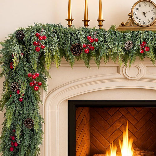 Artificial Cedar Garland 🎄🇬🇧 Extra
