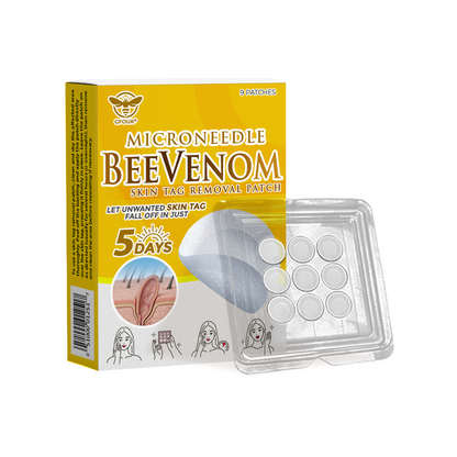 🐝🌿 GFOUK® Bee Venom MicroNeedle Botanic Skin Tag Removal Patch 🇬🇧 Made in the UK
