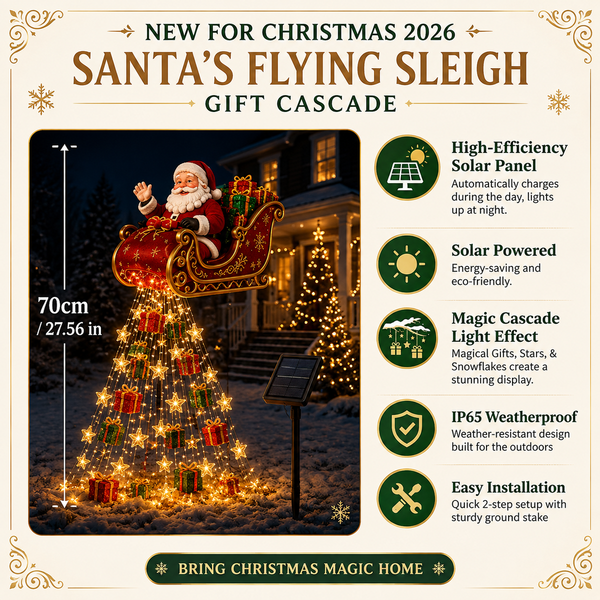 Solar Christmas Garden Light
