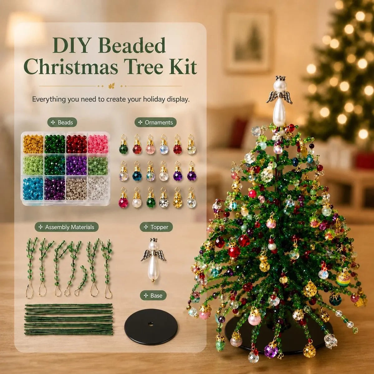 DIY Beaded Christmas Tree Kit 🎄