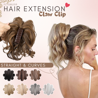 flysmus® Short Ponytail Hair Extension Claw Clip 🇬🇧 Made in UK